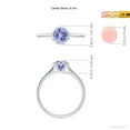thumbnail image 4 of Angara Natural 0.9 Ct. Tanzanite Solitaire Engagement Ring in 14K White Gold for Women (Ring Size: 3), 4 of 9