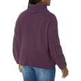 thumbnail image 2 of Seven7 Women's Soft & Warm Cable Knit Chenille Sweater (Blackberry Wine, L), 2 of 3