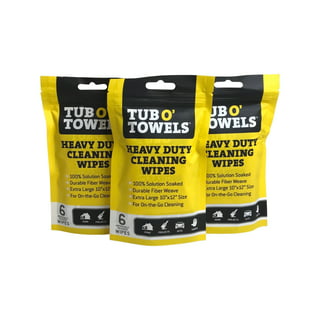 Tub O Towels TW90 Heavy-Duty 10 x 12 Size Multi-Surface Cleaning Wipes,  90 Count Per Canister 