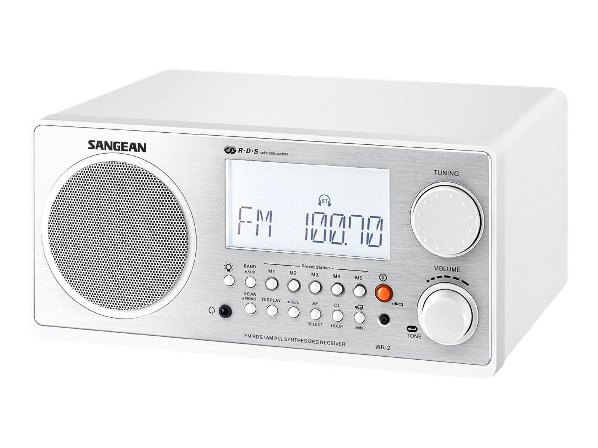 SANGEAN WR-2 WHITE TABLE TOP RADIO
