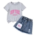 thumbnail image 4 of Toddler Girls Summer Sets Clothing 6-12 Months 2t 3t 4t 5t Children Cute Cartoons Printed Short Sleeve Cotton T-Shirt And Elastic Waist Shorts Sets Kids Outfit Beach Clothes,3-4 Years, 4 of 4