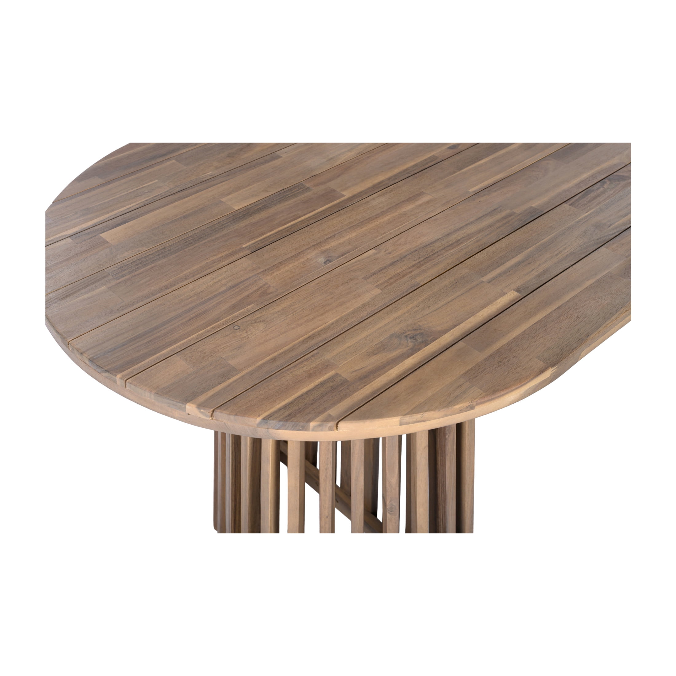Christopher Knight Home 5-Piece Wood Outdoor Dining Set, Oval Table with Cushioned Chairs, Light Teak