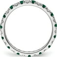 thumbnail image 2 of 14K White Gold Lab Grown Dia Si1/Si2 G H I & Cr Emerald Eternity Band (2 X 2.23) (Size 6.5) Made In India et0049-cem-050-65wlg, 2 of 5