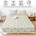 thumbnail image 5 of King Size Fitted Sheet Set - Polka Dot 3 Piece Bedding Sets 16" Deep Pocket Fitted Sheet with 2 Pillowcases, Green Modern Geometric Vintage Spots Brushed Microfiber Hotel Luxury Bed Sheets, 5 of 9