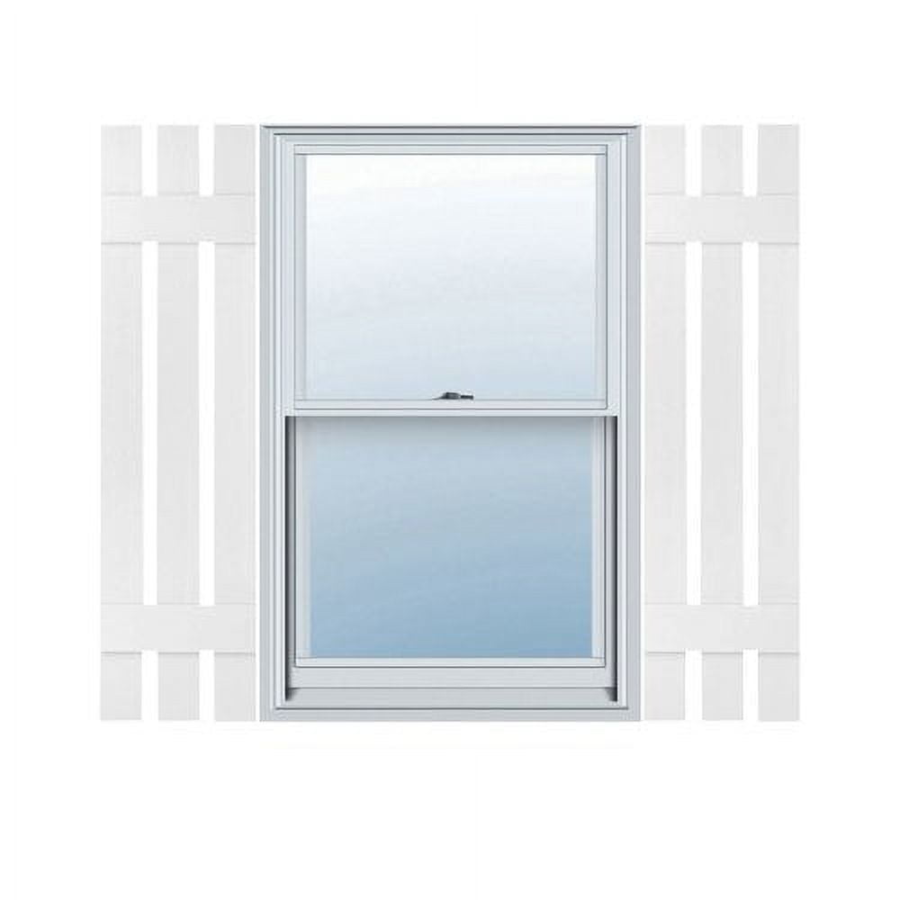 12"W x 55"H Lifetime Vinyl, Standard Three Board Spaced, Board-n-Batten Shutters, w/Installation Shutter-Lok's & Matching Screws (Per Pair), Wicker