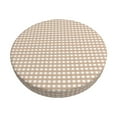 thumbnail image 2 of Lsque Brown Gingham Round Bar chair cushion covers Velvet Fabric Premium Comfort Protects from Scratches and Stains for 14-17 Inch Chair- 13 inch, 2 of 7