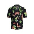 thumbnail image 1 of Coduop Men Hawaii Beach Shirts Banana/Leaf/Tree Print Turn-Down Collar Short Sleeve Lapel Shirt, 1 of 4