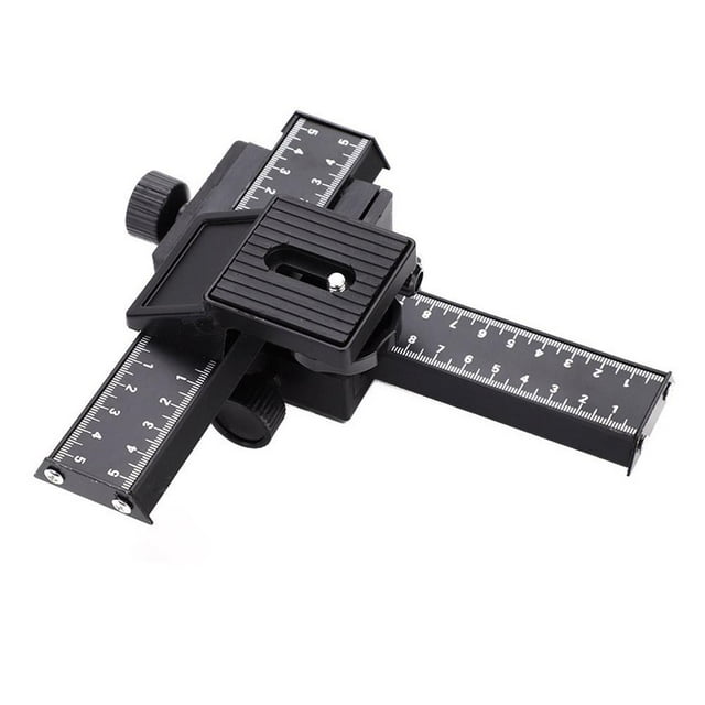 Wchiuoe 4 Way Macro Focusing Rail Slider With 1/4" Mount Screw For Close-up Shooting Kit