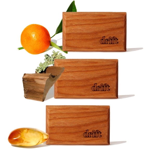 Recambio de ambientador para coche Drift Wood, 3 unidades, aceites esenciales