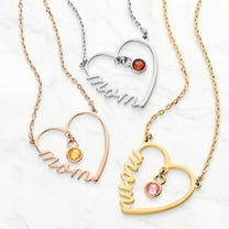 Personalized Planet Mom Has My Heart Necklace ,Women's