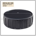 thumbnail image 2 of 35.43" Round Coffee Table, Fiberglass Coffee Table Modern Side Table Handcraft Drum Center Table Accent End Table for Living Room Bedroom Apartment Office, Black, 2 of 7