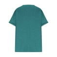 thumbnail image 5 of Delliss Women's plus V-neck short sleeved solid color T-shirt casual top Loose Summer Tops, 5 of 6
