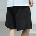 thumbnail image 4 of Mens Workout Shorts Star Shorts Summer Loose Beach Pants Casual Holiday Bermuda Pants Black L, 4 of 7