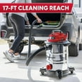 thumbnail image 4 of Vacmaster VOC812SF 1101 8-Gallon Premium Stainless Steel Wet/Dry Vacuum, Red Edition, 8 Gal, 4 of 7