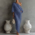 thumbnail image 2 of CHUMUD Summer Dresses for Women One Shoulder Dolman Sleeve Maxi Dress, Casual Cocktail Wedding Guest Dress Travel Outfits, 2 of 8