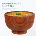 thumbnail image 6 of UNOMOR 2 Bowls Wood Soup Bowl Set Rounded Wood Noodle Bowls for Camping Use, 6 of 8
