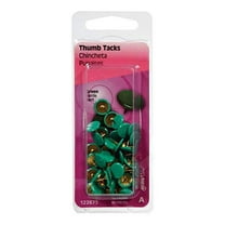 Hillman 53494 0.31 x 0.37 in. Green Tacks, Pack of 40