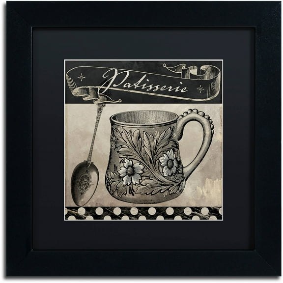 Trademark Fine Art "Bistro Parisienne III" Canvas Art by Color Bakery Black Matte, Black Frame