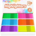 thumbnail image 1 of Iluminadores Yegeer con punta cincelada que se secan rápidamente, 108 unidades, 6 colores, 1 of 7