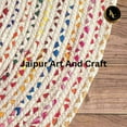 thumbnail image 3 of Jaipur Art And Craft Bohemian Hand Braided Cotton Area Rug Eco-Friendly Colorful Reversible Carpet (7x7 Sq Ft), 3 of 6