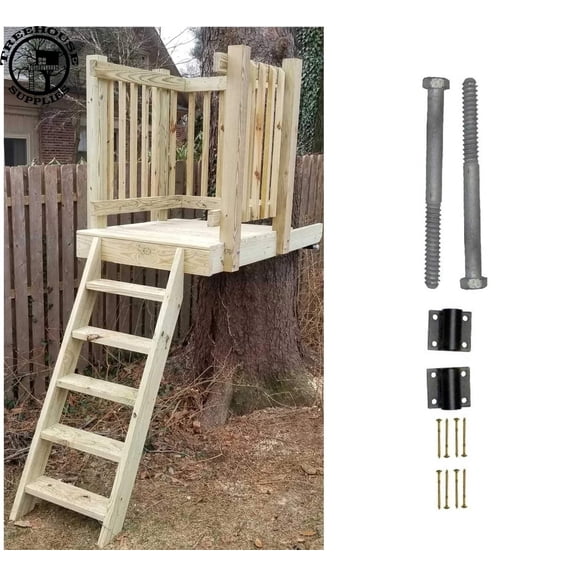 ZIP LINE LAUNCH PLATFORM HARDWARE KIT, Model Building Kits, Treehouse, Powder Coated