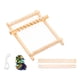thumbnail image 3 of Kit de telar de madera, máquina de tejer con hilos, telar de tapicería portátil hecho a mano, manualidades DIY para tejer bufandas, sombreros y mantas, 3 of 9