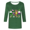 thumbnail image 4 of xixinqiwan Mardi Gras Tops for Women,Womens Mardi Gras Carnival Crew Neck Casual Tshirts New Orleans Parade Custume Tops, 4 of 6