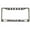 chrome/silver/black, variant on Pitbull Mom with Paw Prints(Dog Lovers) Style Heavy Duty Metal License Plate Frame Personalised/Car Accessories Car Tag Holder Cover (Chrome/White/Black)