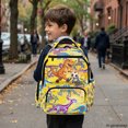 thumbnail image 6 of Chririnla Dinosaur Skeleton Print Ergonomic Kids School Backpack for Campus Travel, Large Capacity Waterproof 600D Polyester Kids Backpacks, 6 of 10