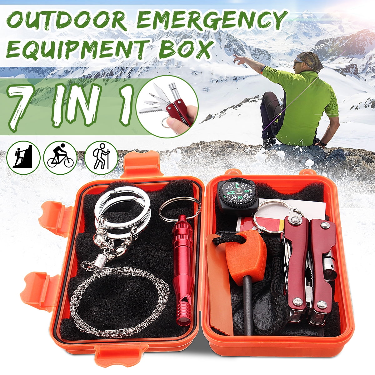 SOS Survival Kit First Aid Survival Gear Tool Kits Emergency Equipment
