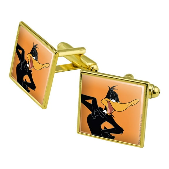 Looney Tunes Daffy Duck Square Cufflink Set - Silver or Gold