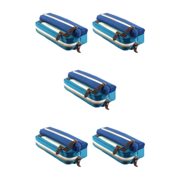 Sidaley Estuche para bolígrafos Kawaii de poliéster, práctico y estuche para lápices con varias capas, capacidad segura, azul claro y Type2 NO2