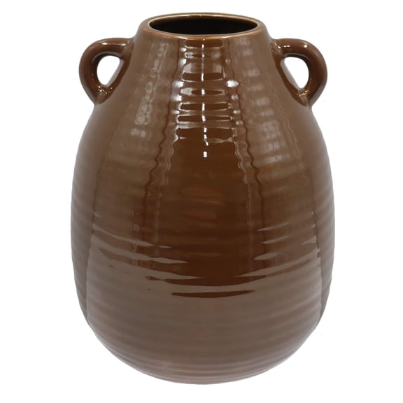 Dark Brown Ceramic Vase Tabletop Dcor by Ashland