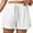 White, variant on Asxite Plus Size Womens Pajamas Pants High Waist Drawstring Elastic Waist Solid Cuffed Summer Sleepwear