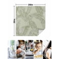 thumbnail image 5 of nqOlkjepod Summer Palm Leaf Cloth Napkins Set of 4 Reusable Dinner Napkins, Green Tropical Bloom Silhouettes Cocktail Napkin Washable Table Napkins for Wedding/Holiday Party/Baby Shower 20"x20", 5 of 8