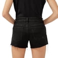 thumbnail image 4 of Pantalones cortos Silver Jeans Co. Boyfriend Mid Rise para mujer, color negro 33, 4 of 7