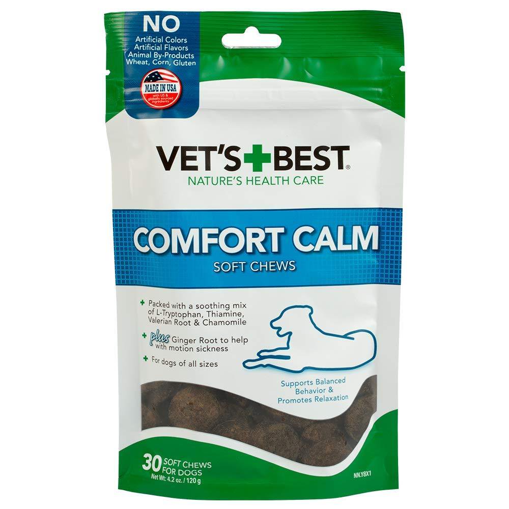 Vet's Best Comfort Calm Calming Soft Chews Dog Supplements, 30 Day Supply, CALMING RELIEF FOR