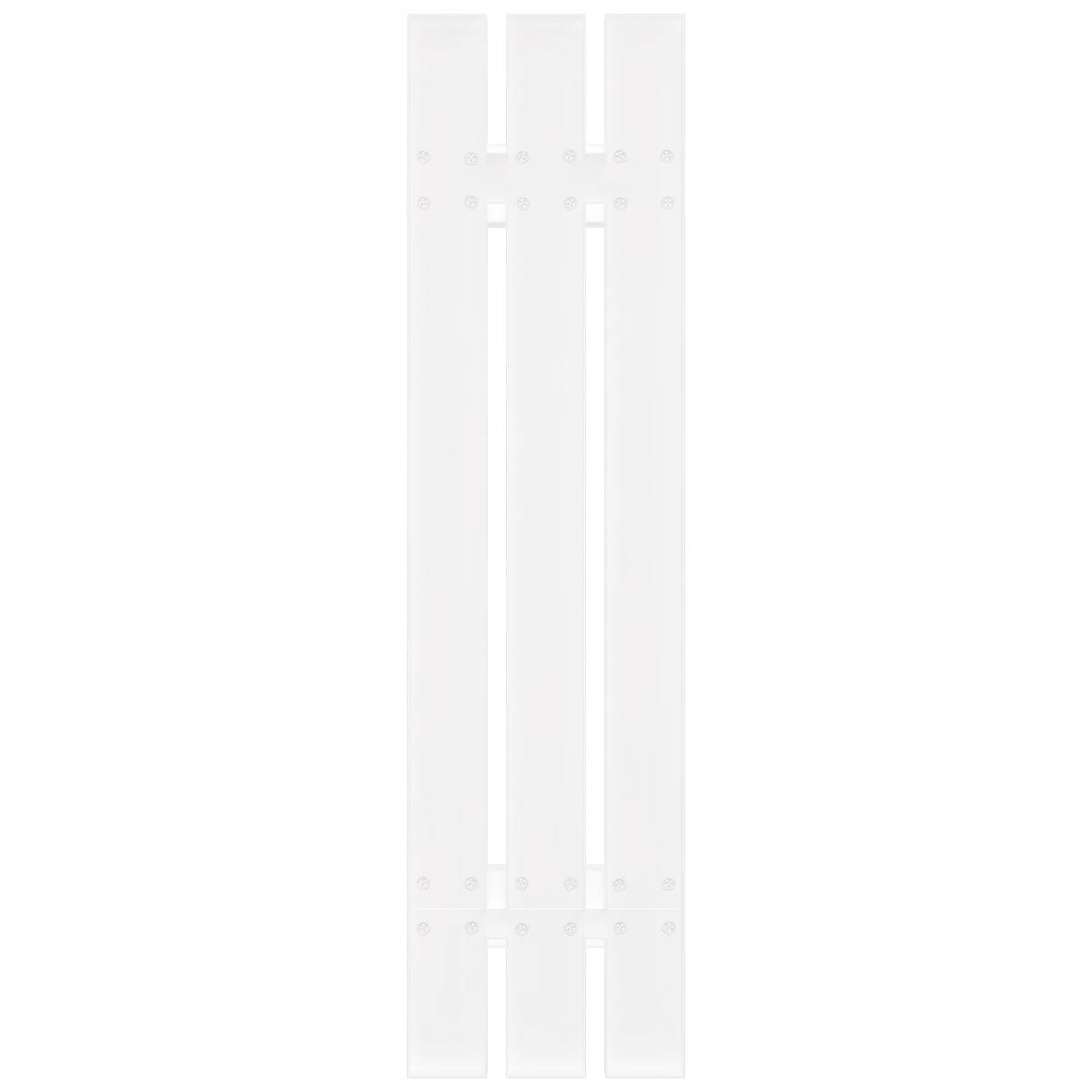 12"W x 35"H Mid-America Vinyl, Standard Size Three Board Spaced Shutters, w/Installation Shutter-Lok's & Matching Screws, 117 - Bright White