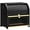 Black, variant on Bread Box, Bamboo Bread Box for Kitchen Countertop, 2 Tier Roll-Top Bread Bin, Food Storage Box, Large Capacity Keeper, Wooden Storage Cabinet, for Kitchen, Dining Room,