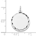 thumbnail image 2 of 14k White Gold Etched .035 Gauge Engraveable Round Disc Charm, 2 of 3