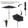 thumbnail image 4 of ACEGOSES 7.5 FT Outdoor Patio Umbrella and Shade Market Table Umbrella Outside with a Crank for Garden, Deck and Pool,Gray, 4 of 6