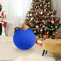 23 Inch Giant PVC Inflatable Christmas Decorated Ball Ornaments Outdoor Large Xmas Blow Ball Decorations for Christmas Themed Party Ornaments Blue