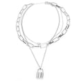 thumbnail image 1 of Collar en capas simple para mujer, collar con colgante en forma de corazón, accesorio de joyería (blanco K), 1 of 14