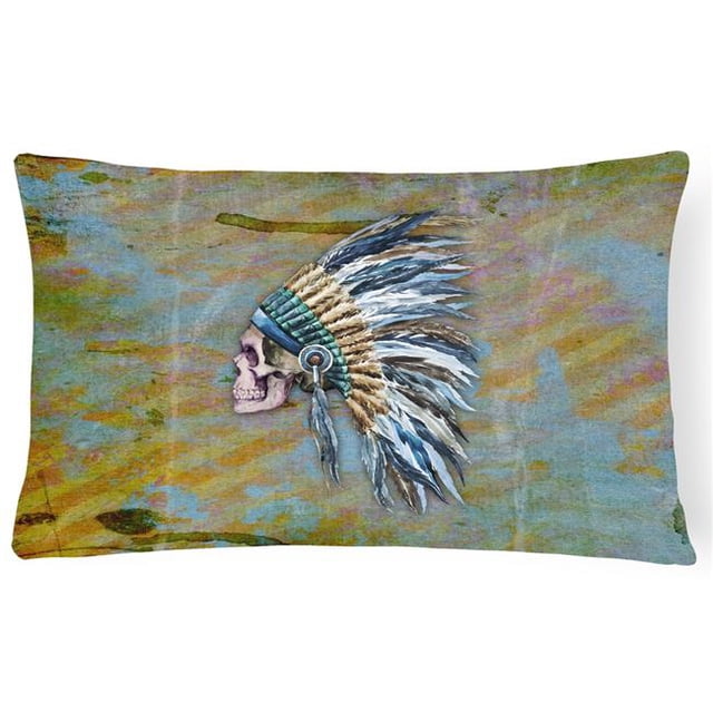 Coussin Décoratif en Toile de Crâne Chef Indien Mort