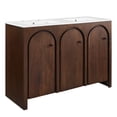 thumbnail image 2 of Modway Appia 48" Double Sink Bathroom Vanity in Walnut White, 2 of 10