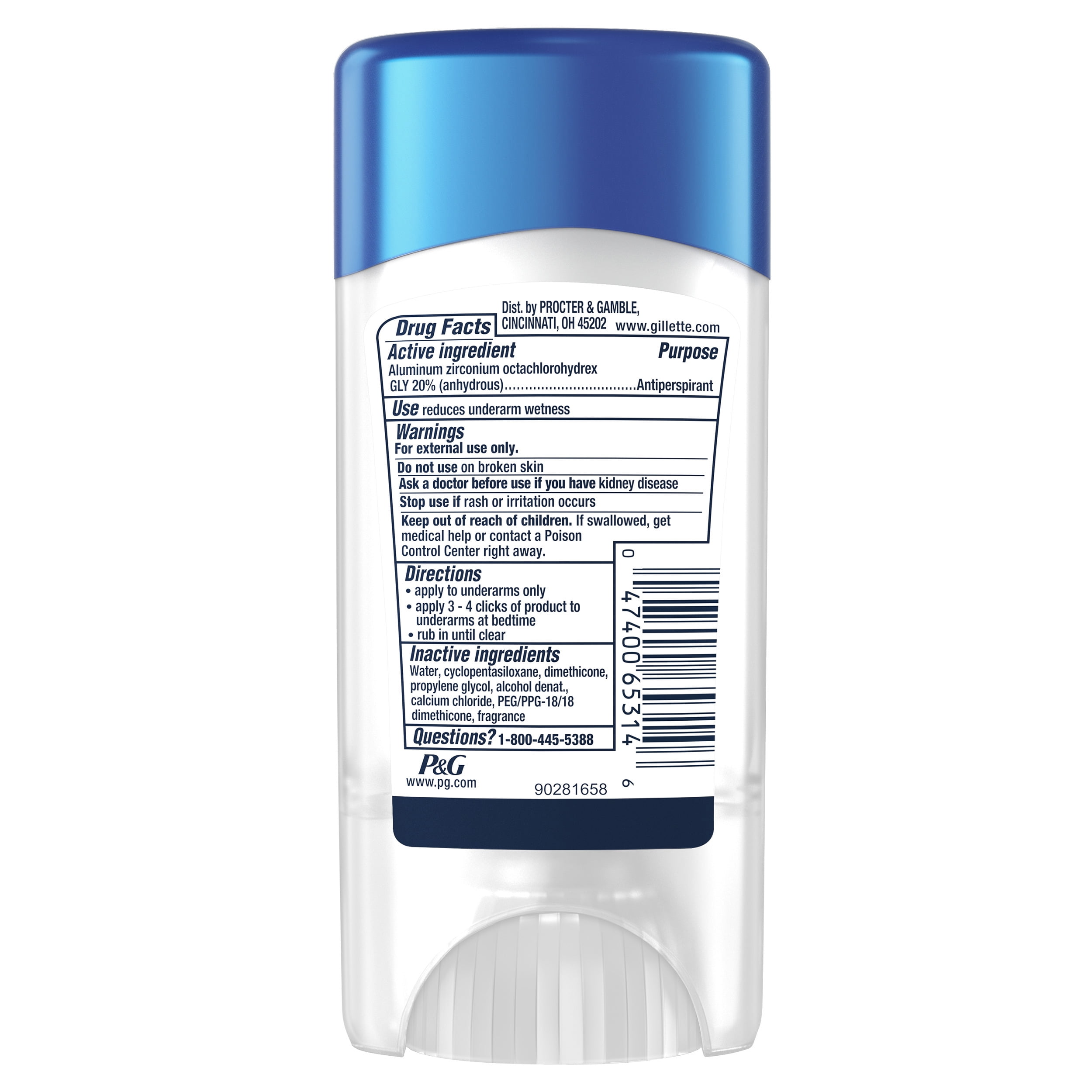 Gillette Clinical Clear Gel Cool Wave Antitranspirante y desodorante para  hombres, marca clínica #1 para hombres, 2.6 onzas