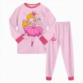 thumbnail image 2 of NOLDARES Toddler Baby Girl Fall Winter Clothes Outfits Funny Print Graphic Girl Fall Sweatshirt Pant Set(Pink,6-7 Y), 2 of 6