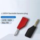 thumbnail image 3 of 10pcs/Set Connector Plug J.10054 4mm Stackable Plug Banana Plug Red, 3 of 5