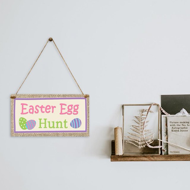 Decorativa Feliz Pascua huevo conejo madera colgante placa hogar signo decorativo (JM01151) Tmvgtek Decoración hogareña