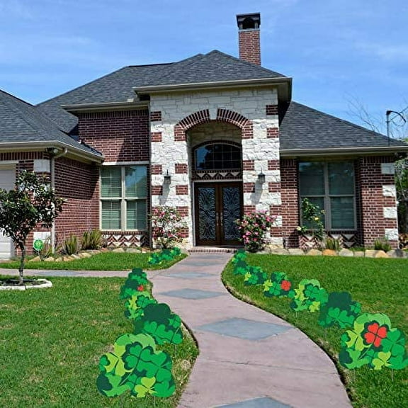 Victory Store Shamrock Green Outdoor Decor, 12 Pieces